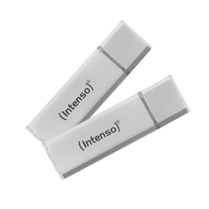 Intenso Ultra Line 3531490 Pendrive USB 3.2 Gen 1, 64 GB, Plata, Pack de 2 Unidades, Velocidad Lectura 70 MB/s Intenso Ultra Line 3531490 Pendrive USB 3.2 Gen 1, 64 GB, Plata, Pack de 2 Unidades, Velocidad Lectura 70 MB/s