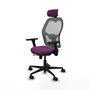 PIQUERAS Y CRESPO Silla de oficina Jorquera con mecanismo Sincro/Traslack Morado y Gris