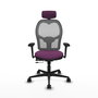 PIQUERAS Y CRESPO Silla de oficina Jorquera con mecanismo Sincro/Traslack Morado y Gris