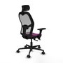 PIQUERAS Y CRESPO Silla de oficina Jorquera con mecanismo Sincro/Traslack Morado y Gris