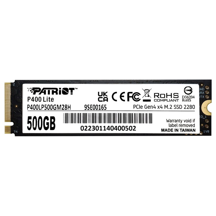 Patriot P400 Lite M.2 500GB NVMe PCIe 4.0 SSD 3500/2400 MB/s