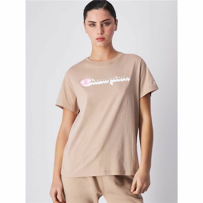 Camiseta Deportiva de Manga Corta Champion Blanco Cálido