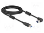 DeLOCK Cable USB 5 Gbps Tipo-A a Tipo-B 90° hacia arriba 3 m