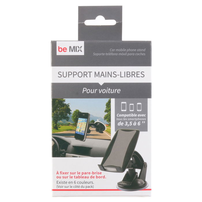 Be Mix Soporte Móvil Para Coche Rotación 360 Grados Adhesivo Superficie Colores Surtidos