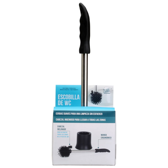 Je cherche une Idee Escobilla WC con Mango Ergonómico y Cabezal Desenroscable para Limpieza Integral del Inodoro 38 cm
