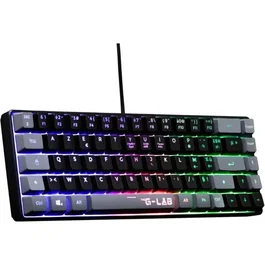 The G-Lab Teclado Gaming KEYZ-HYDRO-BKG/FR 60% Membrana Negro + Gris