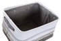 DKD Home Decor Cesta de Poliéster Soft Boho - Set de 2 Unidades - Rosa Palo y Gris
