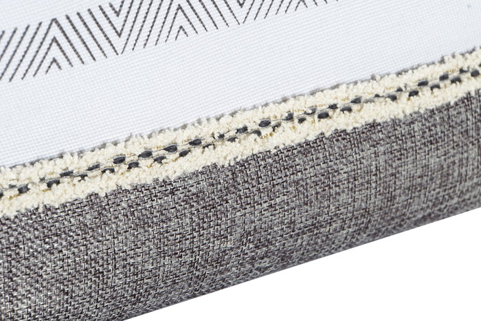 DKD Home Decor Cesta de Poliéster Soft Boho - Set de 2 Unidades - Rosa Palo y Gris