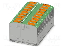 PHOENIX CONTACT PTVFIX 18X2,5 GN Conector de carril de 18 bornas