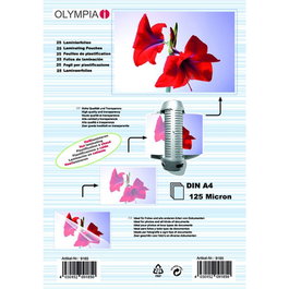 Olympia Fundas de Laminación DIN A4 125 Micras (25 Unidades)