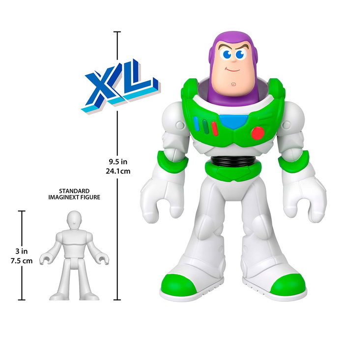 Imaginext JMD32 Figura de Acción XL Buzz Lightyear Toy Story Disney Pixar, 22.8cm, para niños +3 años