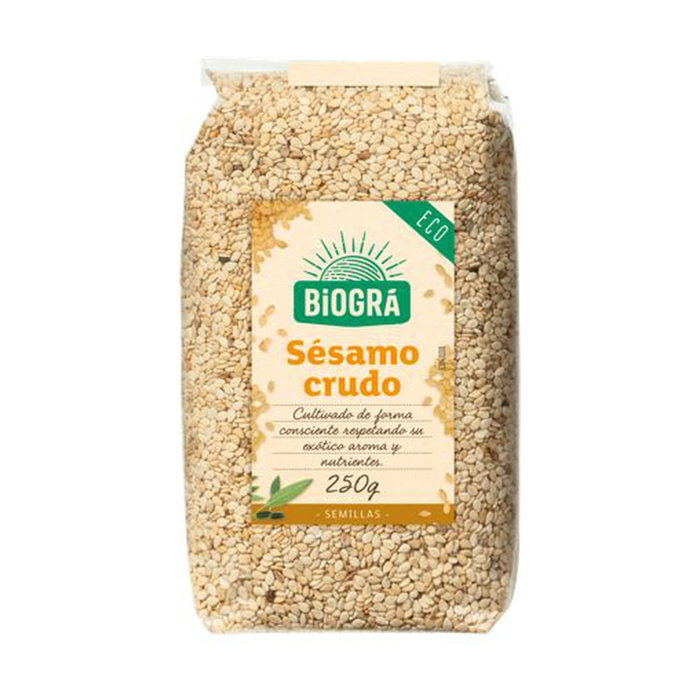 Biográ Sésamo Crudo Bio 250g Semillas ecológicas ricas en calcio y hierro Biográ Sésamo Crudo Bio 250g Semillas ecológicas ricas en calcio y hierro