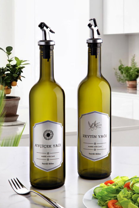 Hermia PLTN104 Set dispensador de aceite de vidrio ámbar 750 ml (2 piezas) Hermia PLTN104 Set dispensador de aceite de vidrio ámbar 750 ml (2 piezas)
