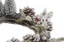 DKD Home Decor Centro de Mesa Natural de Piñas con Acabado Nevado