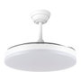 Cristalrecord Ventilador de Techo LED 3CCT 48W 5280lm Aspas Retráctiles Ø106cm Blanco con Mando