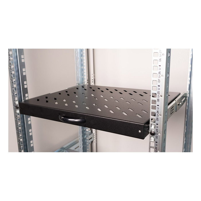 ROLINE Estante extraíble de 1U para rack de 19 pulgadas, 48,26 cm, 25 kg, negro ROLINE Estante extraíble de 1U para rack de 19 pulgadas, 48,26 cm, 25 kg, negro