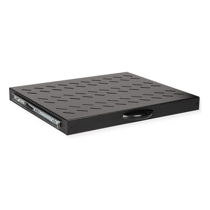 ROLINE Estante extraíble de 1U para rack de 19 pulgadas, 48,26 cm, 25 kg, negro ROLINE Estante extraíble de 1U para rack de 19 pulgadas, 48,26 cm, 25 kg, negro