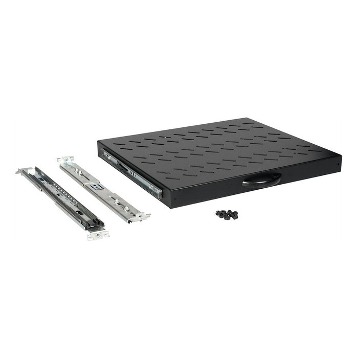 ROLINE Estante extraíble de 1U para rack de 19 pulgadas, 48,26 cm, 25 kg, negro ROLINE Estante extraíble de 1U para rack de 19 pulgadas, 48,26 cm, 25 kg, negro