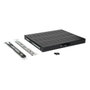 ROLINE Estante extraíble de 1U para rack de 19 pulgadas, 48,26 cm, 25 kg, negro