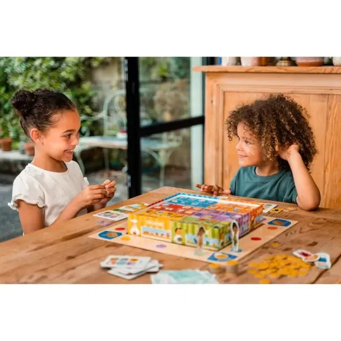 Nathan Jeux AUC1707427616590 Juego de Mesa Estoy Comprando Juego de Carreras con 6 Tiendas y 15€ para Gastar