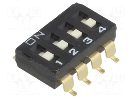 Aratas (Formerly Omron Components) DIP-SWITCH A6S-4101-H de 4 secciones