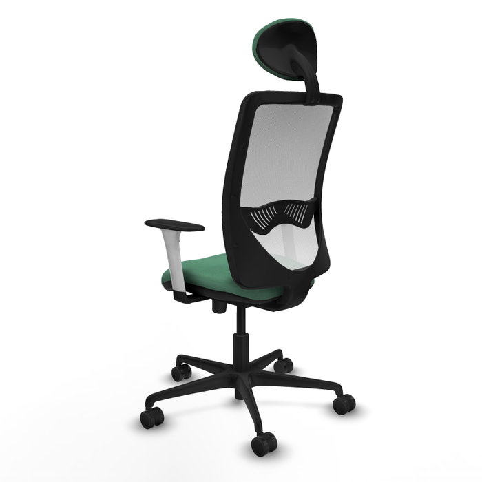 PIQUERAS Y CRESPO Silla de oficina Zulema Verde esmeralda y Blanco