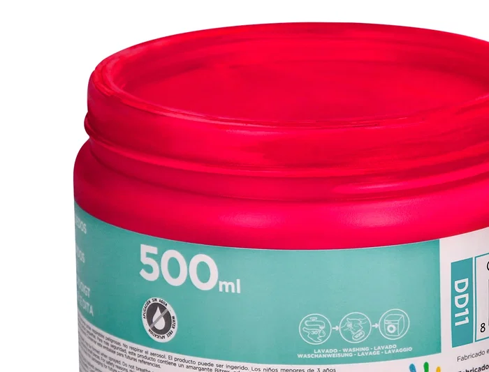 Liderpapel Pintura Dedos Magenta Tarrina 500 cc Pintura a Base de Agua Fácil Lavado Sin Gluten Normativa Europea