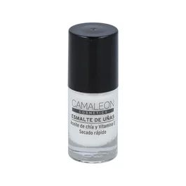 Camaleon Esmalte de Uñas Blanco 6ml Secado Rápido Larga Duración Brillo Vegano Cruelty Free