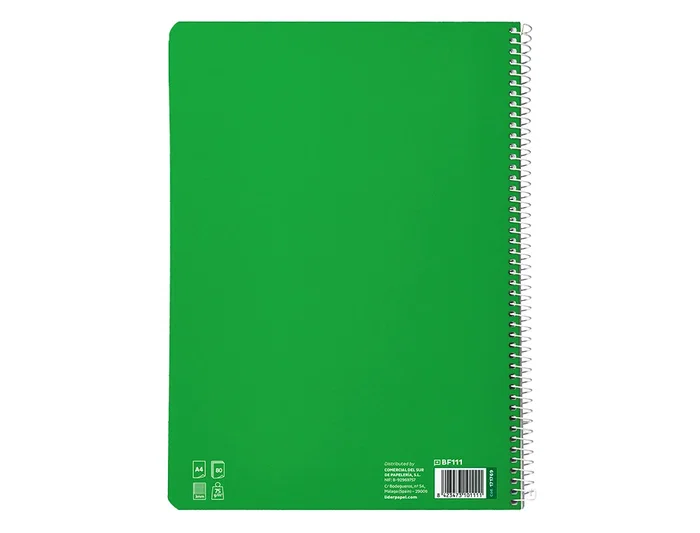 Liderpapel Cuaderno Espiral Pautaguía A4 Tapa Blanda 80 Hojas 75gr Cuadro Pautado 3mm Verde Liderpapel Cuaderno Espiral Pautaguía A4 Tapa Blanda 80 Hojas 75gr Cuadro Pautado 3mm Verde