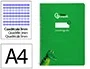Liderpapel Cuaderno Espiral Pautaguía A4 Tapa Blanda 80 Hojas 75gr Cuadro Pautado 3mm Verde