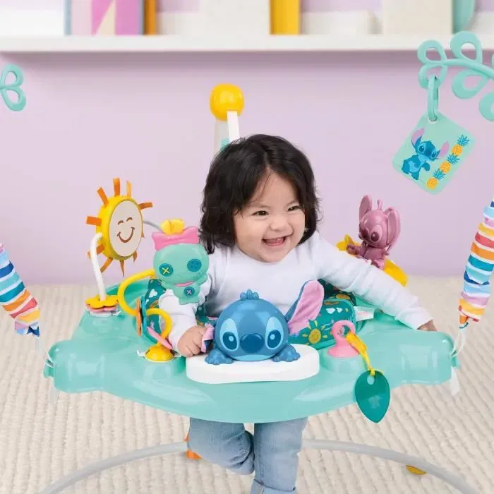 Bright Starts BRI17513 Área de Juegos para Bebés con Múltiples Juguetes, Hamaca Evolutiva, Giro 360º, 10 Juegos Interactivos Disney