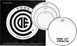 CODE Parches para Timbal DNA Fusion Transparente (10", 12", 14" + DNA 14")