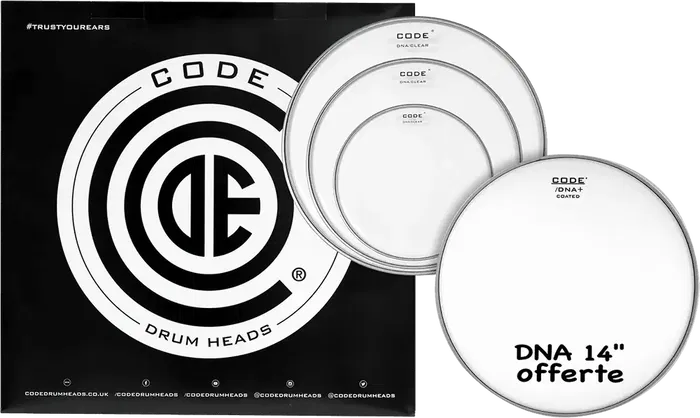 CODE Parches para Timbal DNA Fusion Transparente (10", 12", 14" + DNA 14")