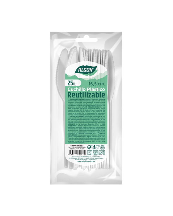 Algon Set 25 Cuchillo Eco 16.5 cm (36 Unidades)