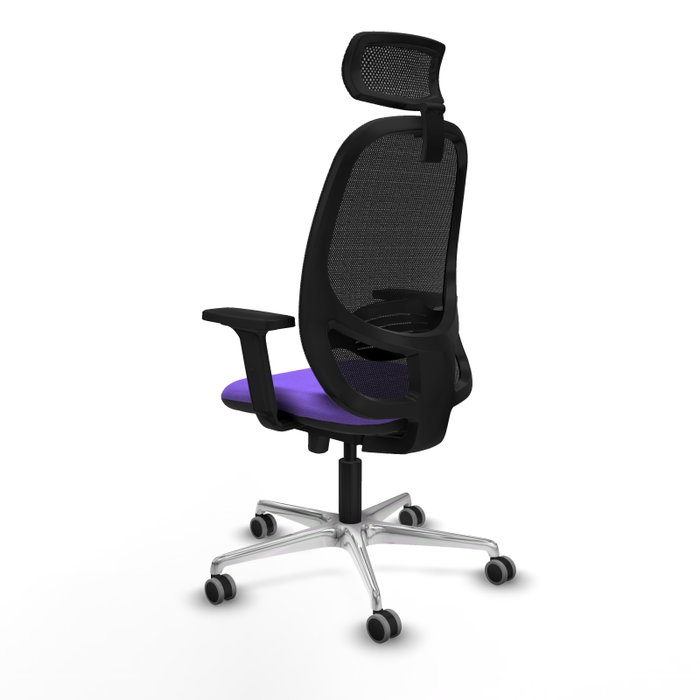 PIQUERAS Y CRESPO Silla de oficina Cilanco con mecanismo Sincro/Traslack Lila y Negro