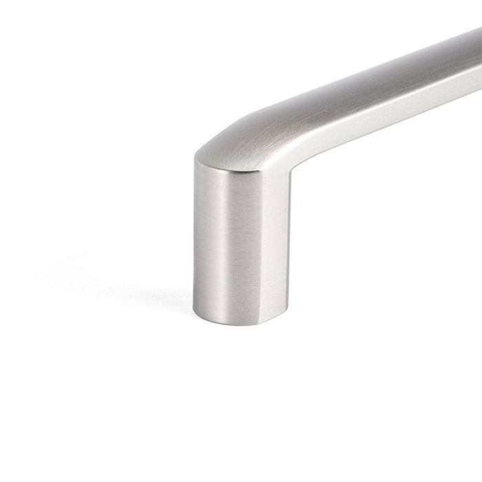 Viefe Tirador Modelo Roma Distancia 192 Acabado Níquel Cepillado Zamak Diseño Minimalista Curvas Redondeadas