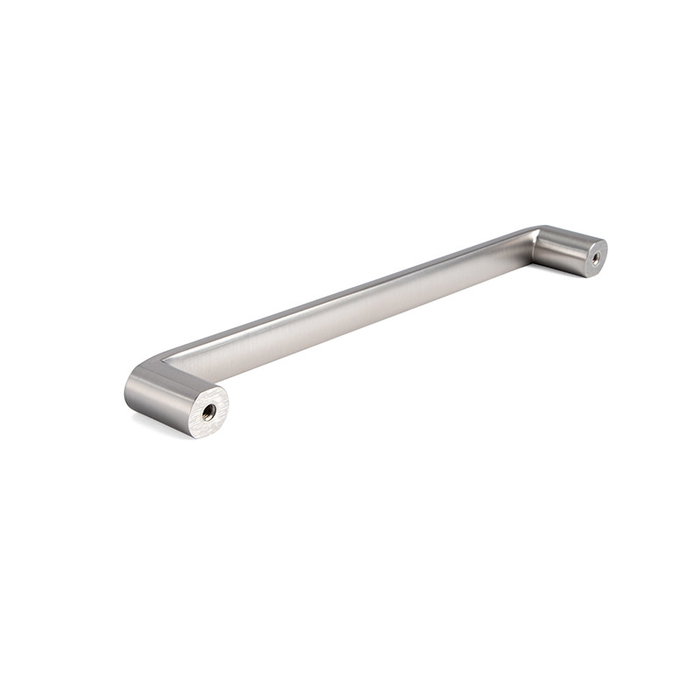 Viefe Tirador Modelo Roma Distancia 192 Acabado Níquel Cepillado Zamak Diseño Minimalista Curvas Redondeadas