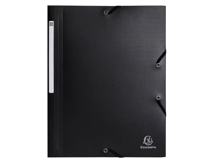 Exacompta Carpeta Opak con gomas y tres solapas DIN A4 color negro Exacompta Carpeta Opak con gomas y tres solapas DIN A4 color negro