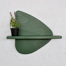 Hanah Home Meh227 Estantería Decorativa de Madera Contrachapada, Verde Oscuro, Ancho 35 cm, Altura 32 cm, Profundidad 11 cm