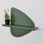 Hanah Home Meh227 Estantería Decorativa de Madera Contrachapada, Verde Oscuro, Ancho 35 cm, Altura 32 cm, Profundidad 11 cm