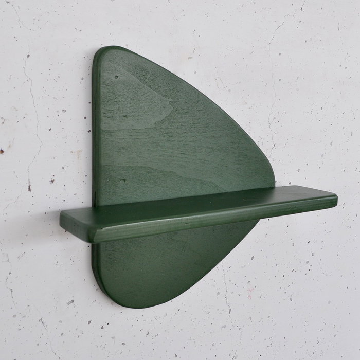 Hanah Home Meh227 Estantería Decorativa de Madera Contrachapada, Verde Oscuro, Ancho 35 cm, Altura 32 cm, Profundidad 11 cm