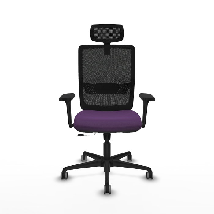 PIQUERAS Y CRESPO Silla de oficina Haches con mecanismo Sincro/Traslack Morado y Negro