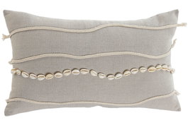 DKD Home Decor Ivory26 Cojin Boho Beige Blanco 30 x 50 cm (2 Unidades)