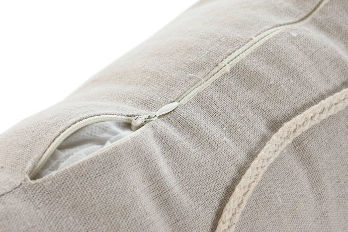 DKD Home Decor Ivory26 Cojin Boho Beige Blanco 30 x 50 cm (2 Unidades)