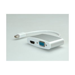 ROLINE Adaptador Mini DisplayPort a HDMI/VGA 12.03.3161 Plata