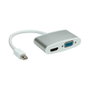 ROLINE Adaptador Mini DisplayPort a HDMI/VGA 12.03.3161 Plata