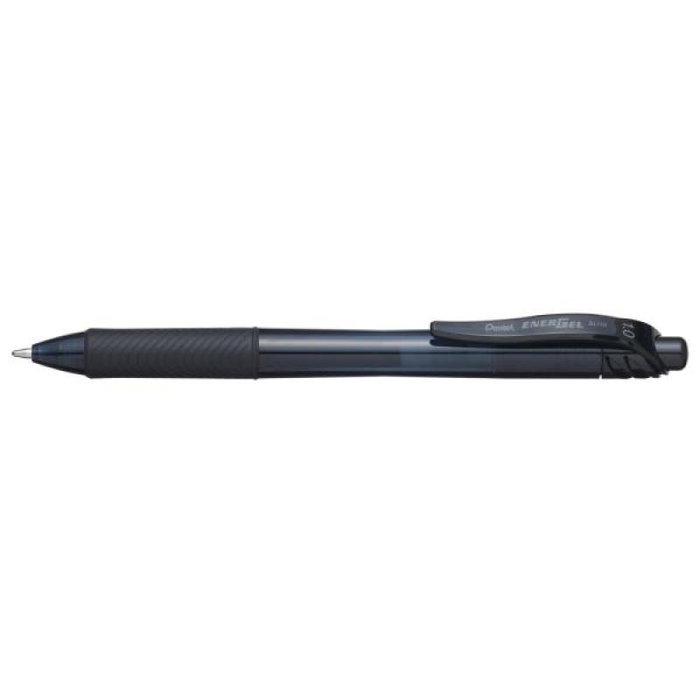 Pentel BL110-AX EnerGel X Tintenroller con Geltinte Color Schwarz - Rollerball Gel