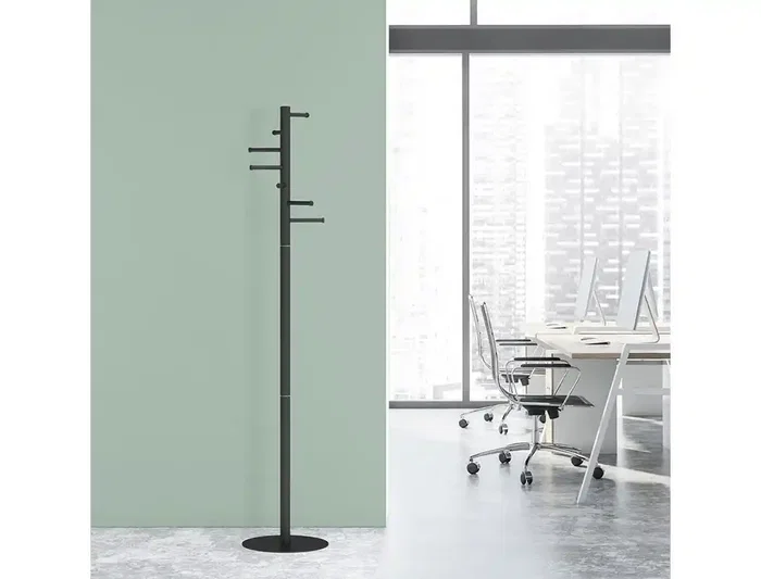 Maul Perchero con 7 Colgadores Negro 350x350x1770 mm