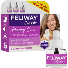 Feliway Classic Pack de 3 Recambios de 48 ml