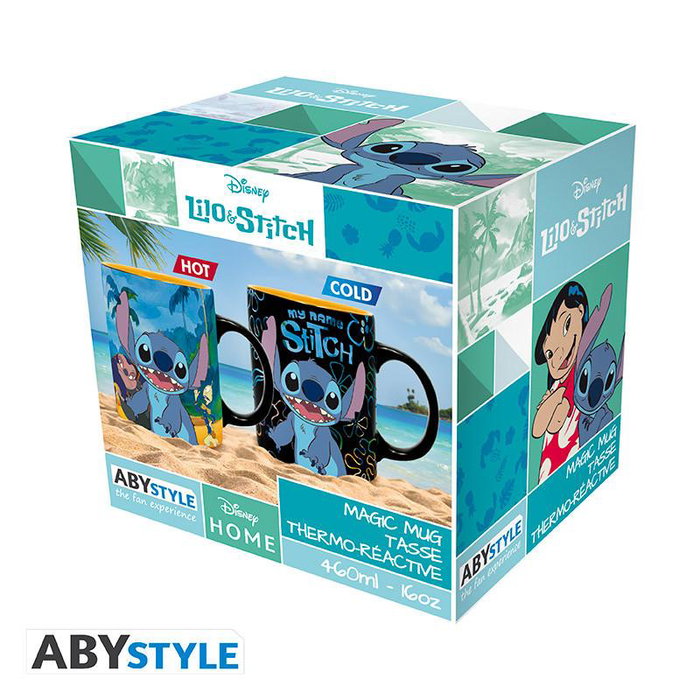 ABYstyle Taza Térmica Disney Lilo & Stitch con Cambio de Color - Diseño Oficial, 460 ml, King Size ABYstyle Taza Térmica Disney Lilo & Stitch con Cambio de Color - Diseño Oficial, 460 ml, King Size